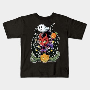 Magic Devil Girl Kids T-Shirt